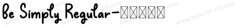 Be Simply Regular字体转换